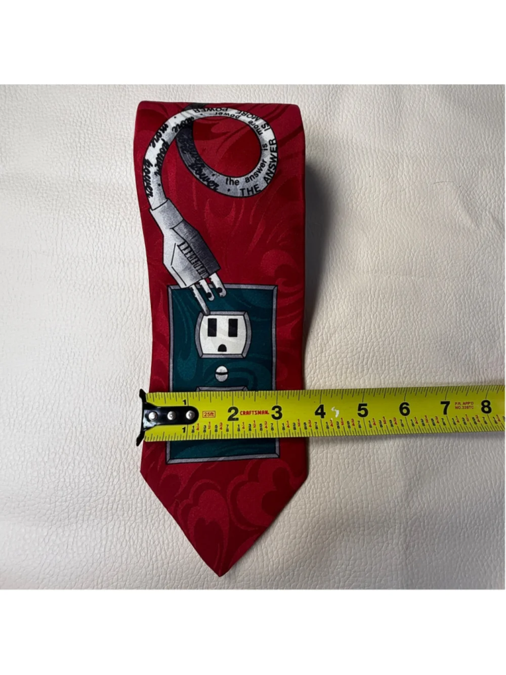 Vintage Home Improvement Tie Tim Allen More Power TV Show Novelty Necktie 1990s